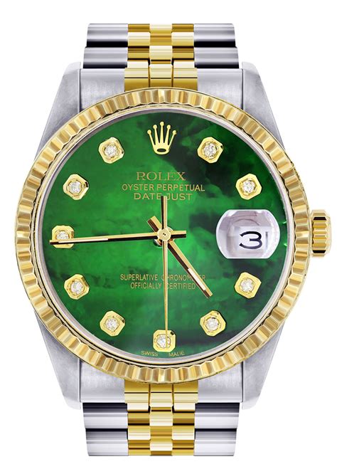 rolex green two tone|cheapest rolex datejust two tone.